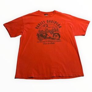 Harley Davidson Red Las Vegas Pocket Tee